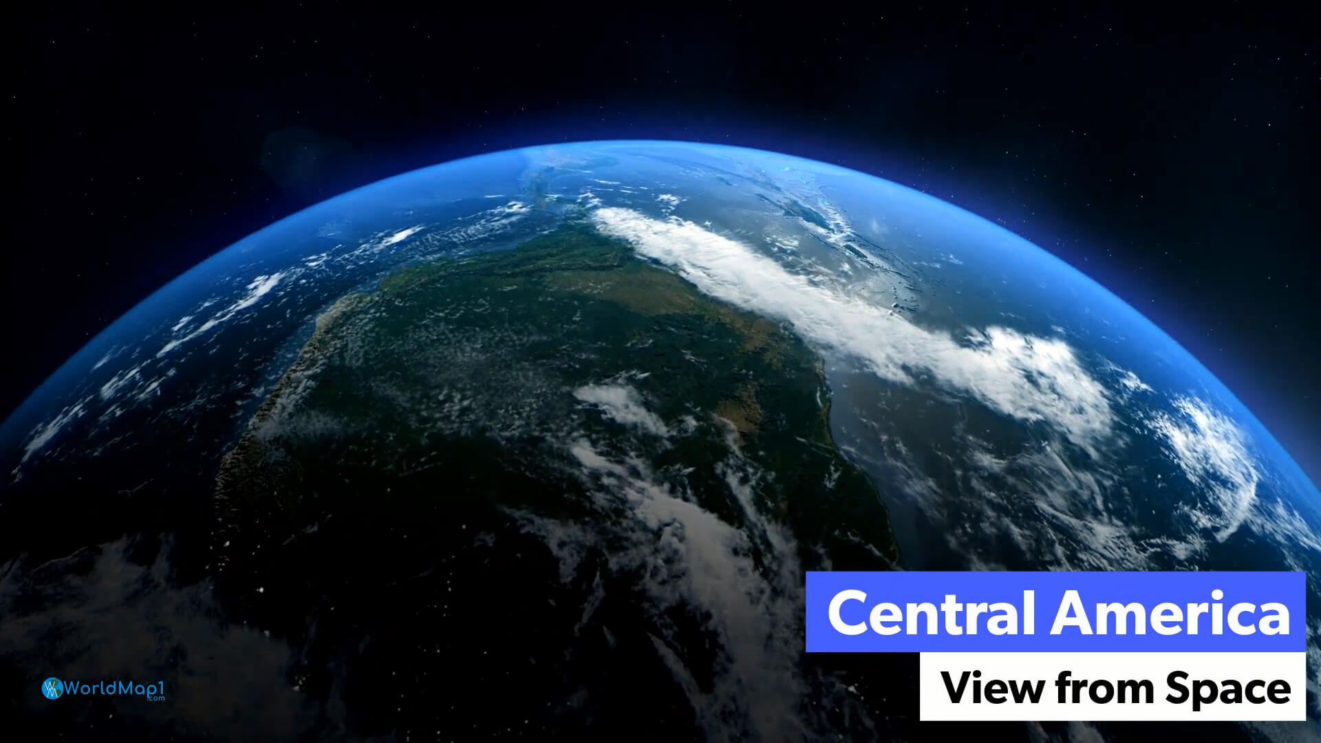 South America Central America Satellite View